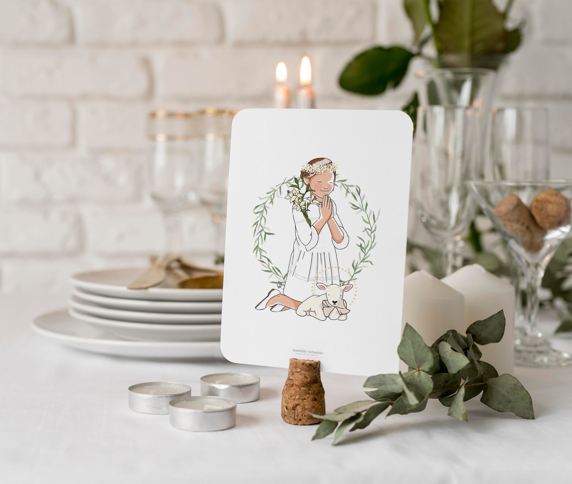 Signet Communion - Prière Fille – Graphiste de Famille