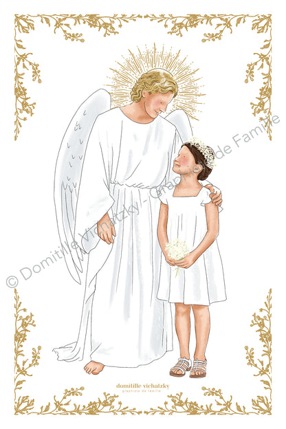 Signet « Fillette et son Ange Gardien »