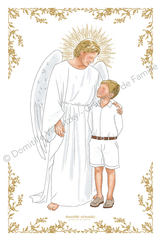 Signet « Garçon et son Ange Gardien »