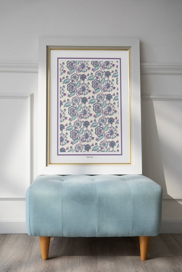 Affiche Aniya Parme - motifs indiens – Inspiration blockprint