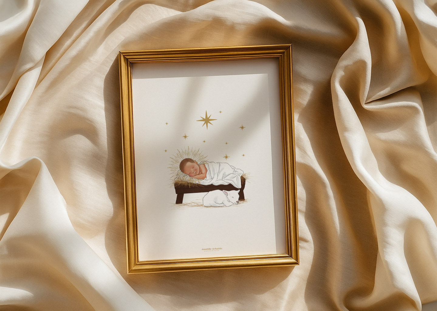 Affiche Dorure - Petit Jésus - Noël