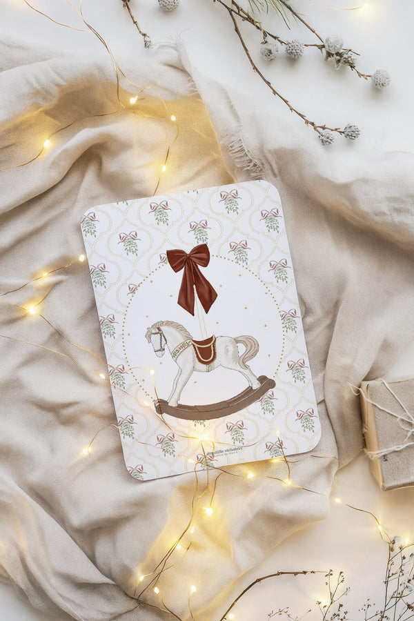 Carte Postale "Cheval à Bascule" - Noël