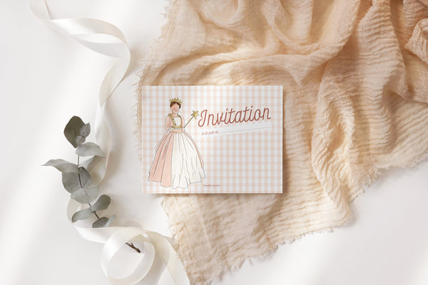 Carte Invitation Anniversaire - Princesse