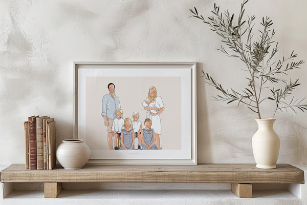 Illustration personnalisée de votre famille ou d’une personne aimée