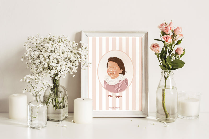 Portrait numérique personnalisé  – Illustration faite main d’après photo
