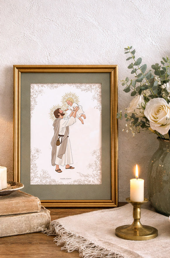 Affiche Saint Joseph – Illustration poétique et spirituelle
