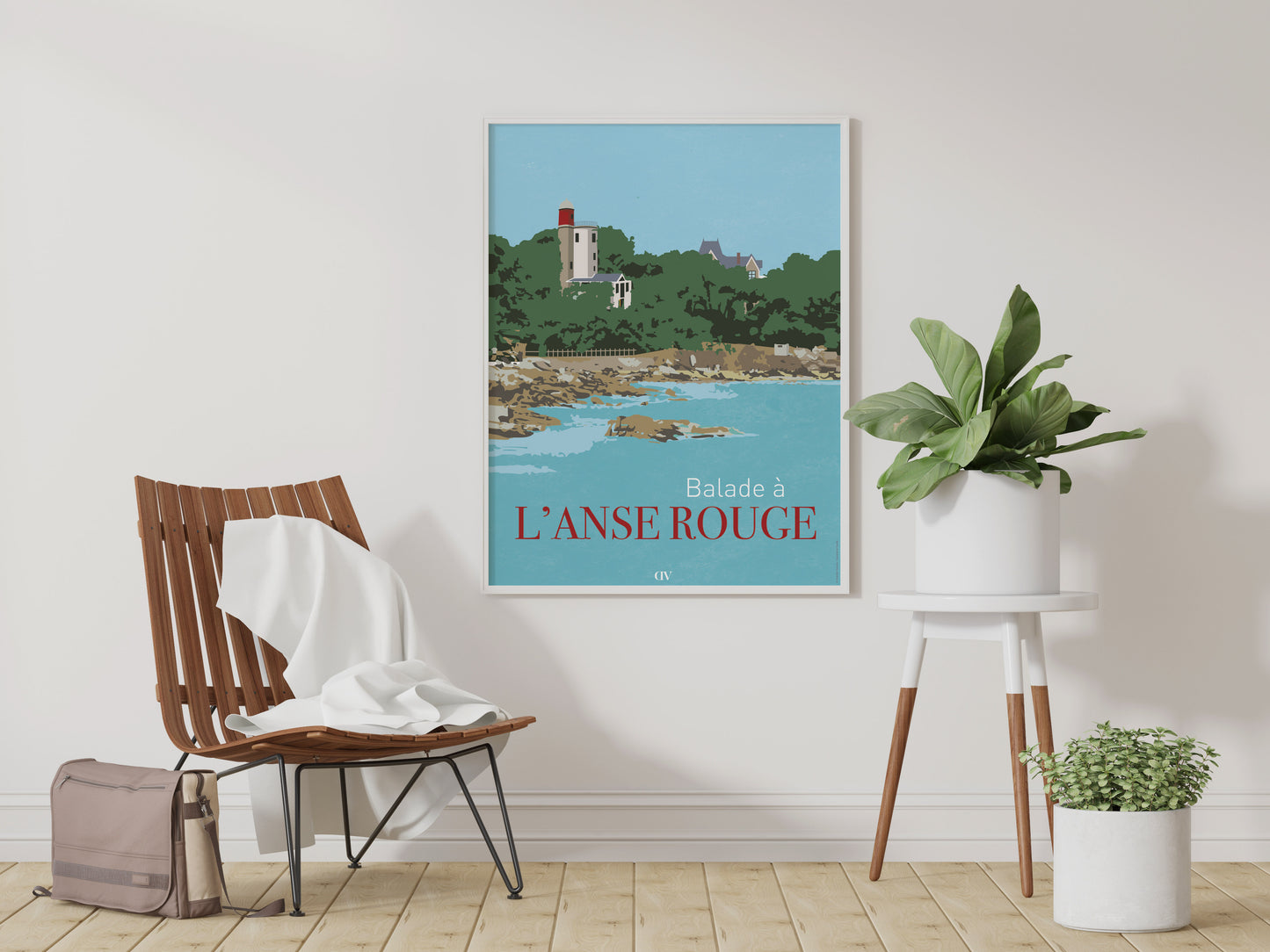 Affiche "Balade à L'Anse Rouge, Noirmoutier"