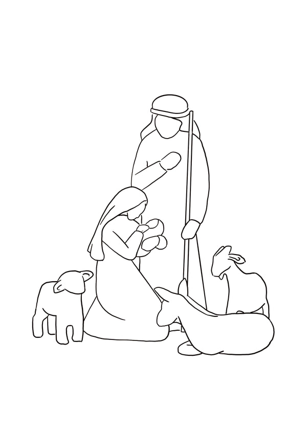 Coloriage - Crèche