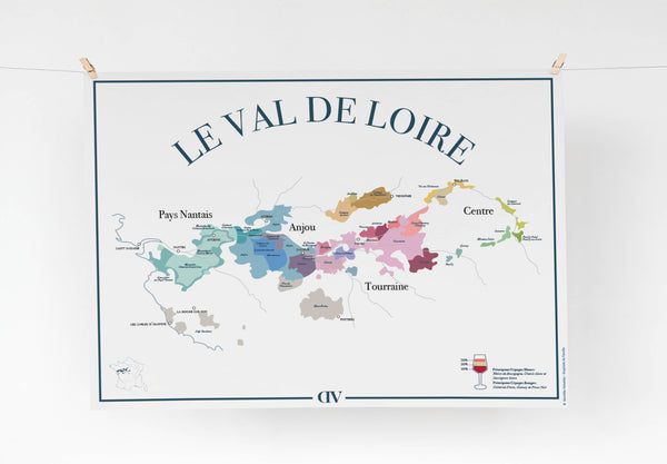Carte des vins du Val de Loire – Affiche illustrée
